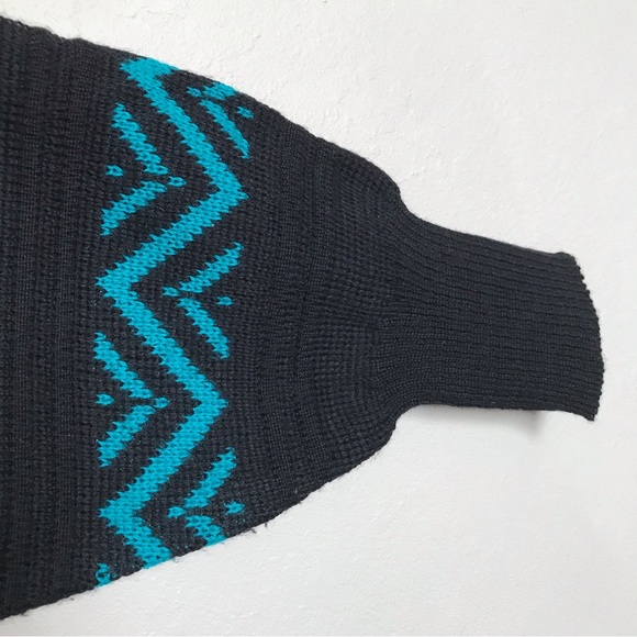 OSSI Skiwear Vintage Geometric Wool Blend Sweater Men’s Large Ski Resort - Picture 5 of 9